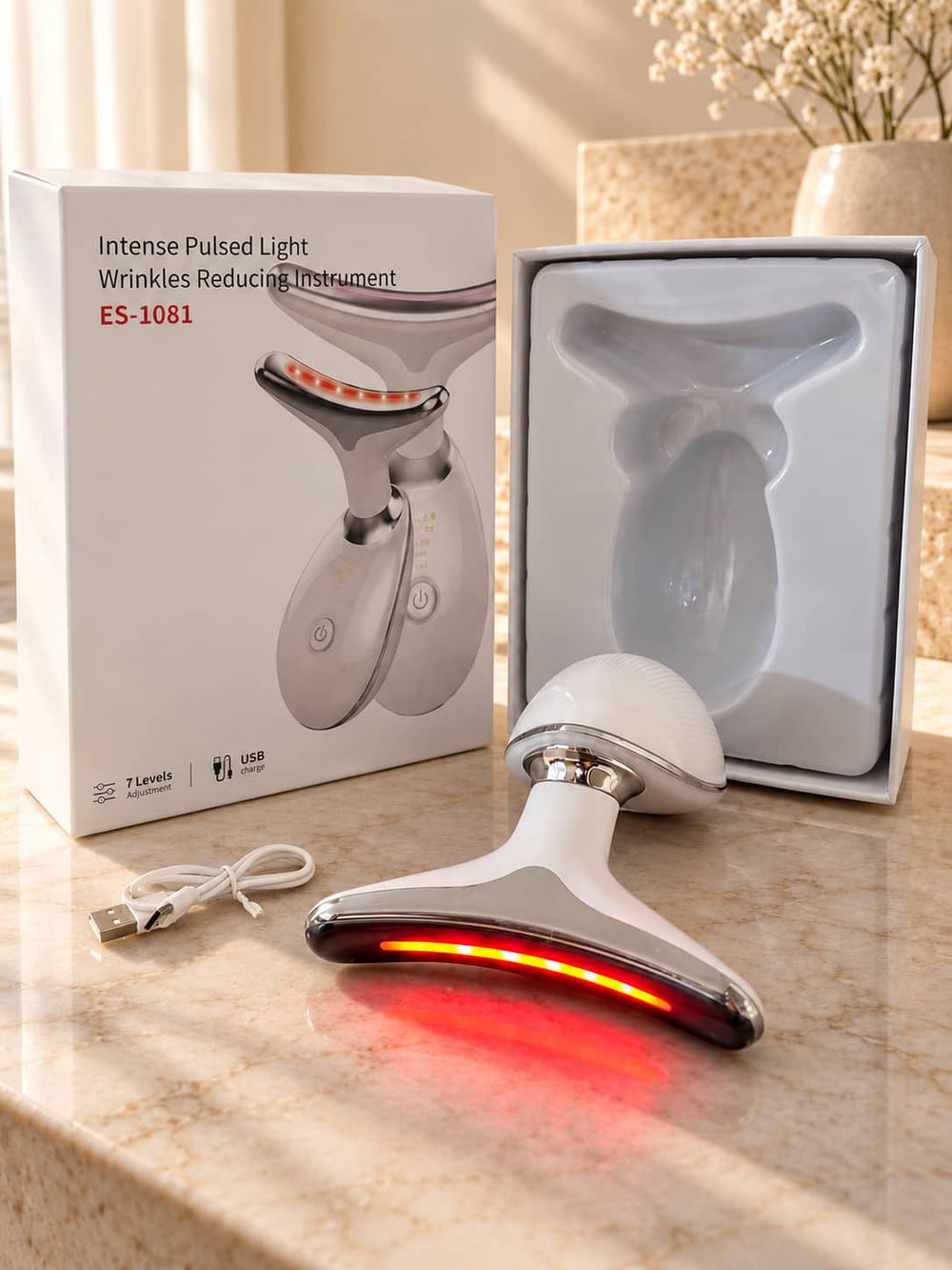7-Color LED Face & Neck Beauty Device